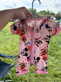 Pink Mickey and friends shorty