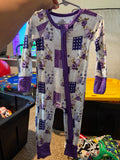 Purple Flower Patchwork Zippy