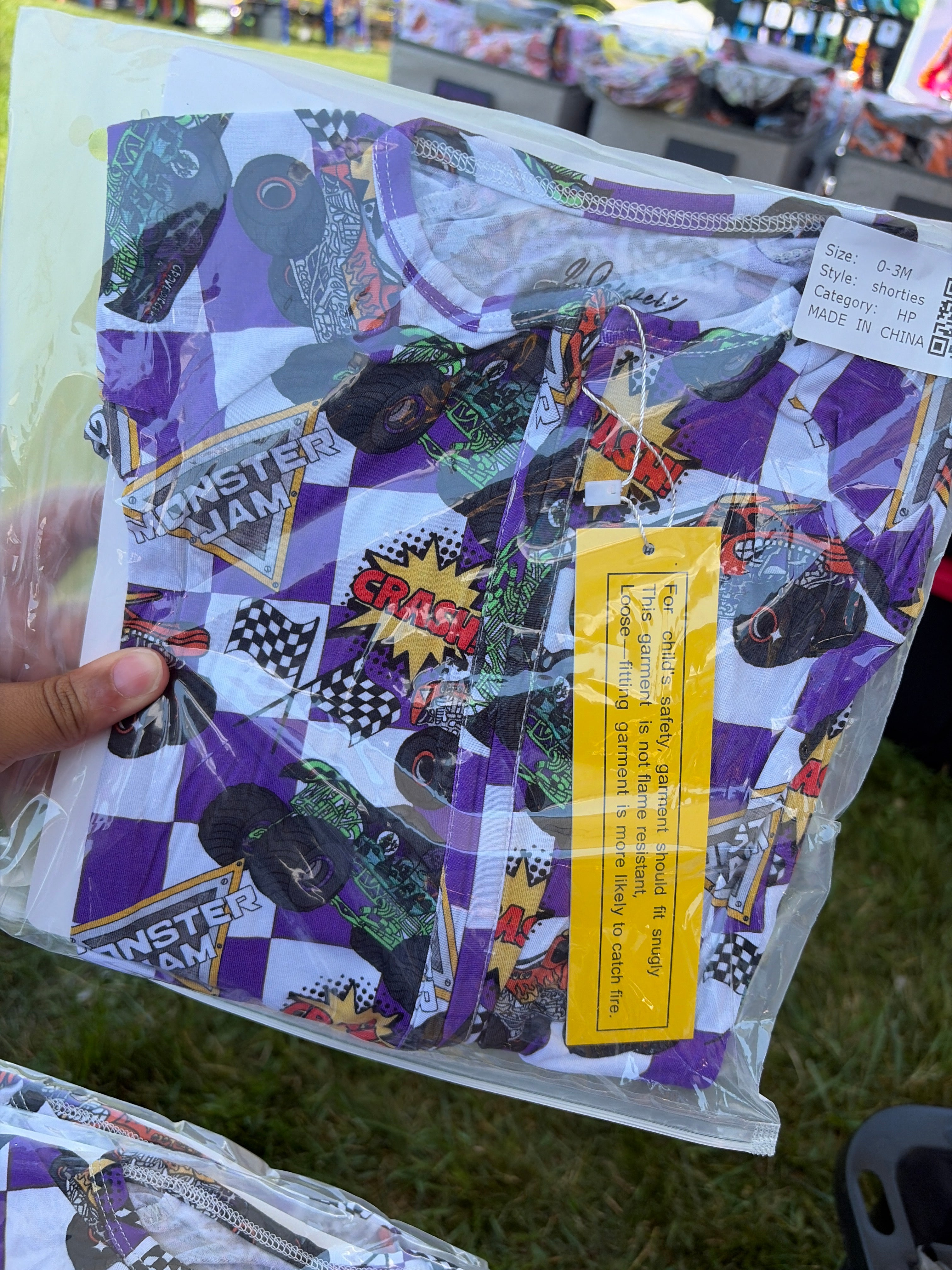 Purple monster jam shorty