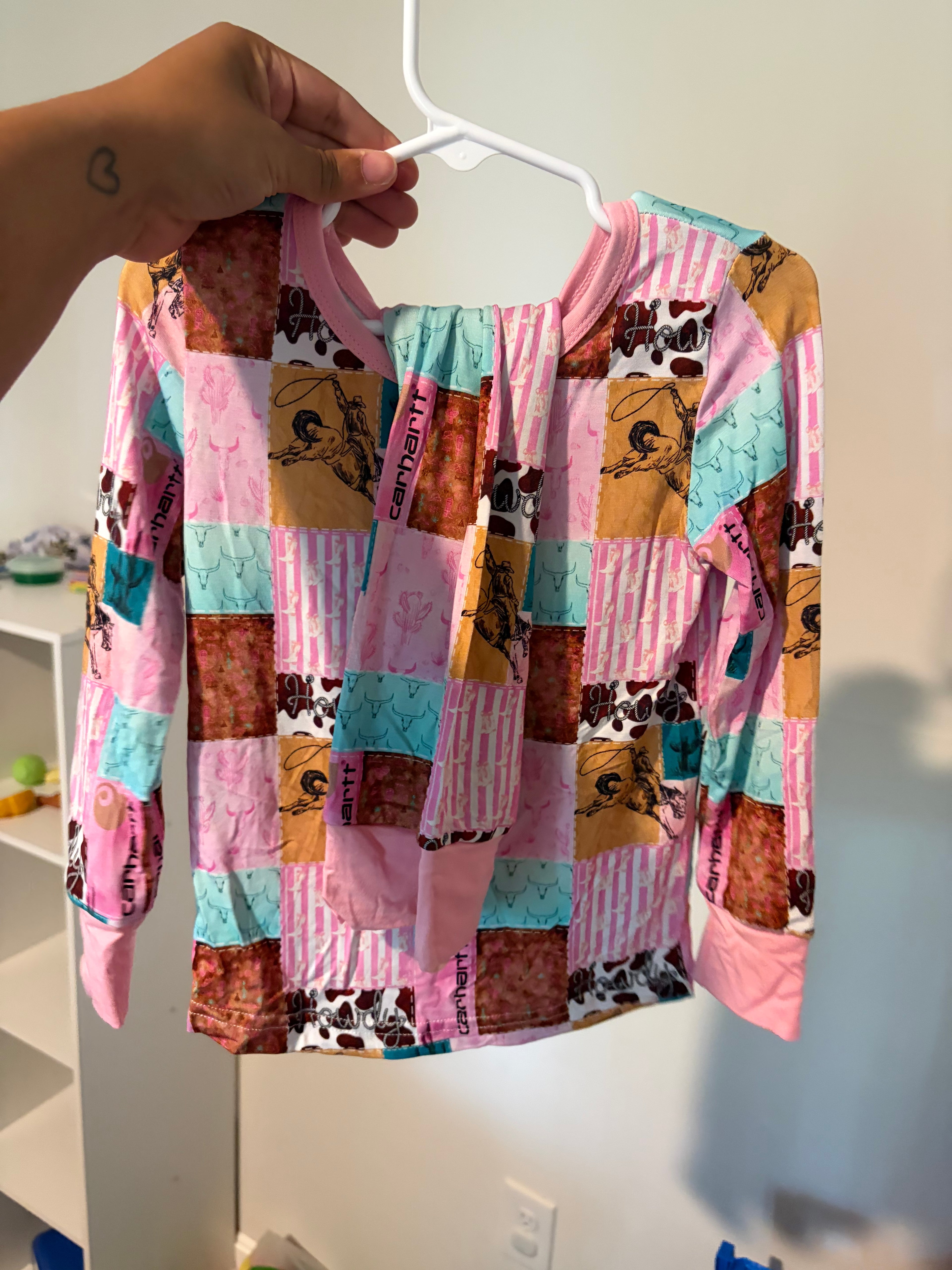 Pink Carhartt Patchwork Long Set