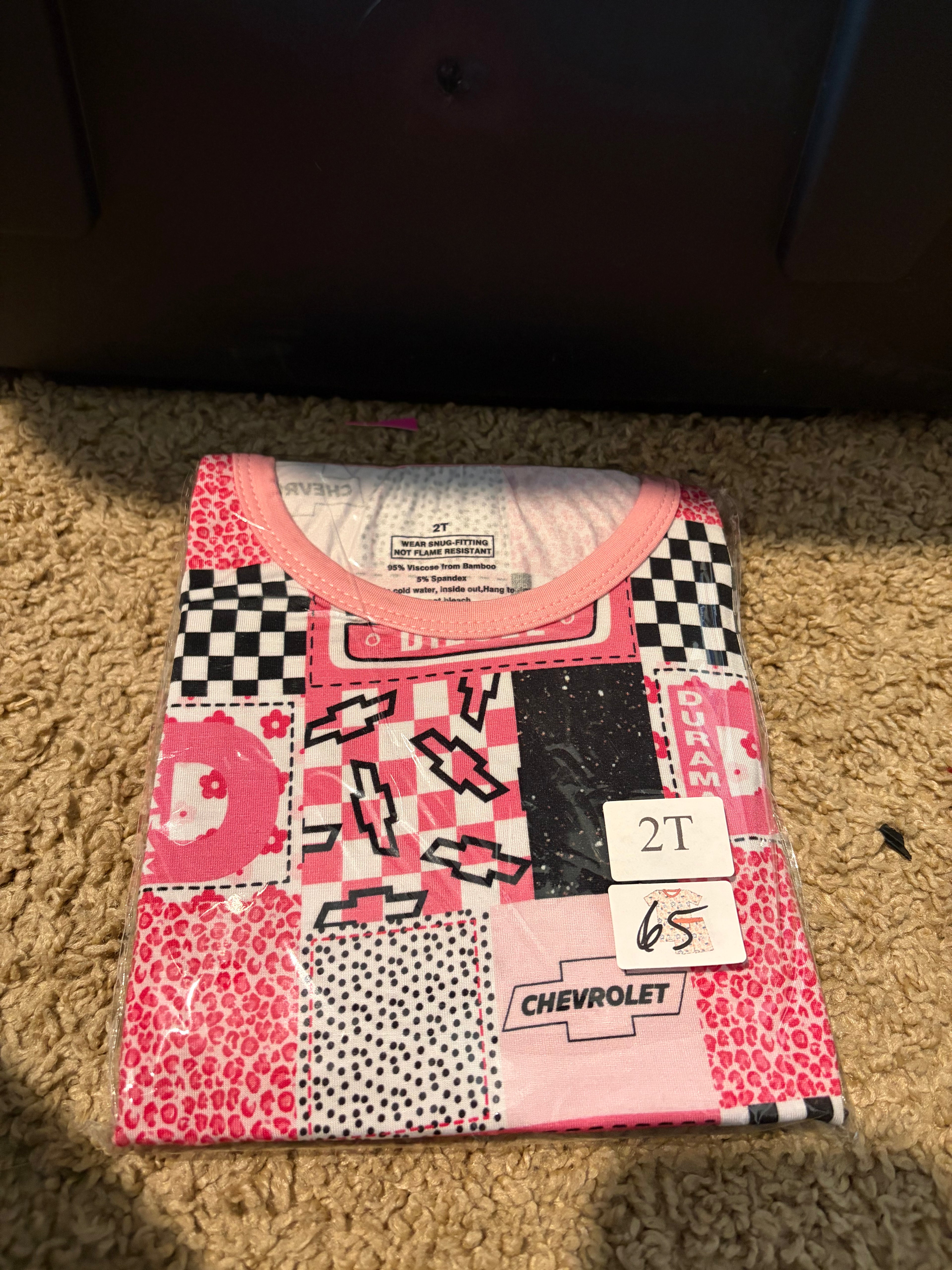 Pink Chevrolet Short Set