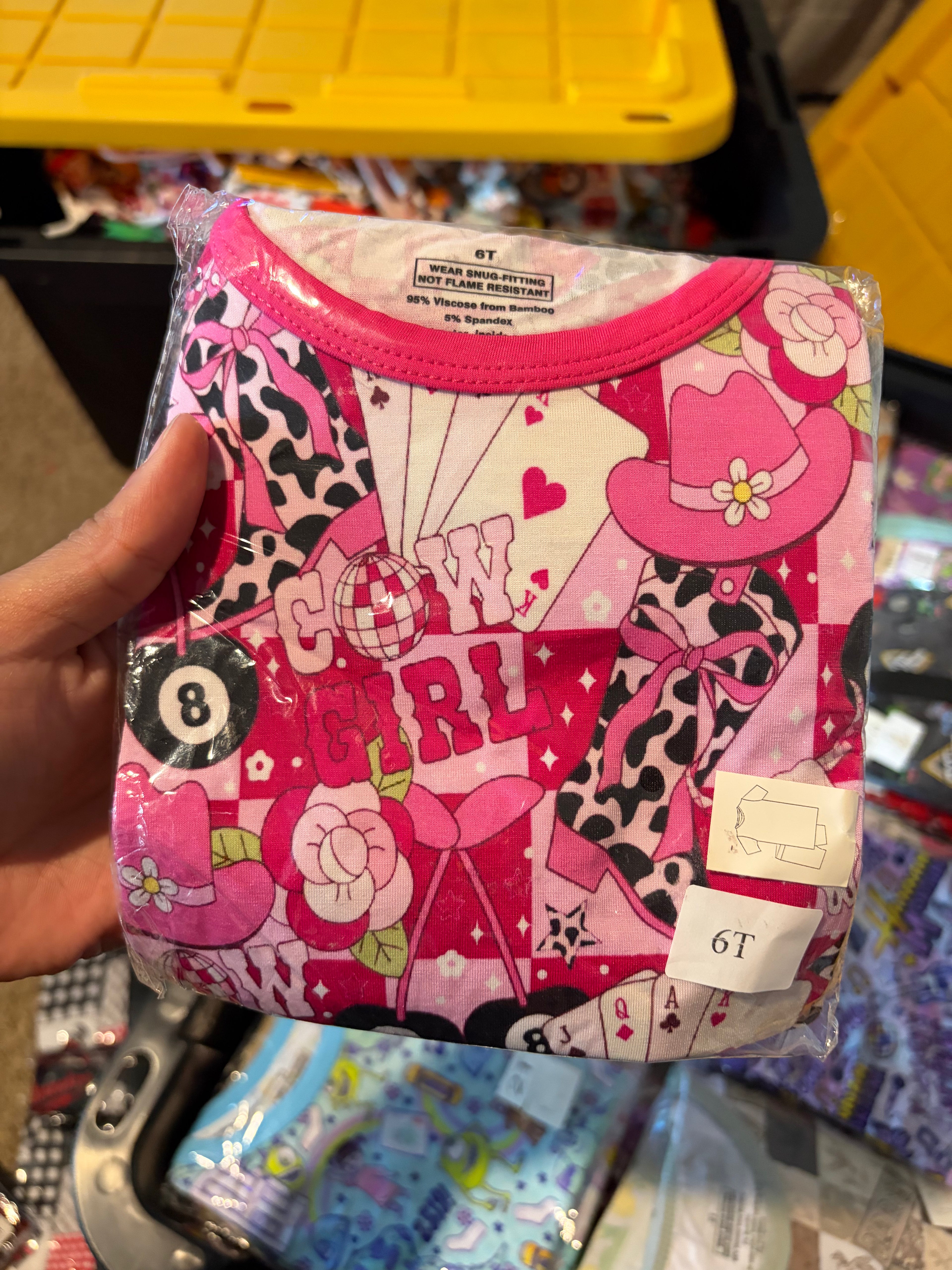 Pink Cow Girl Short Set
